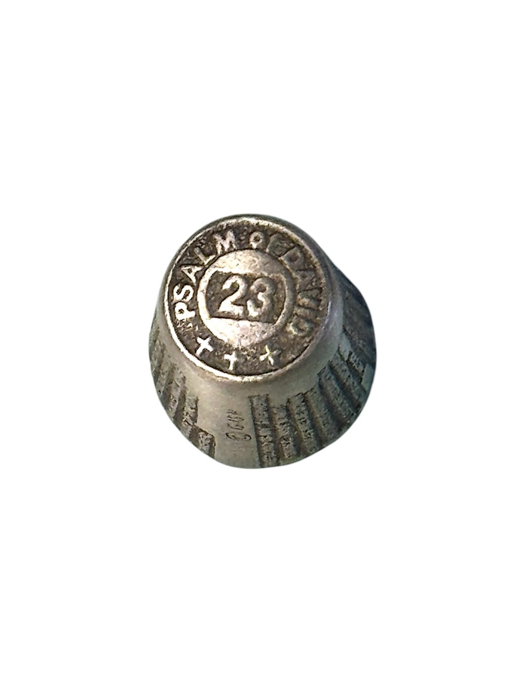Nicholas Gish 80’s Vintage Pewter Psalm of David Psalm 23 Thimble Stamped 🦄